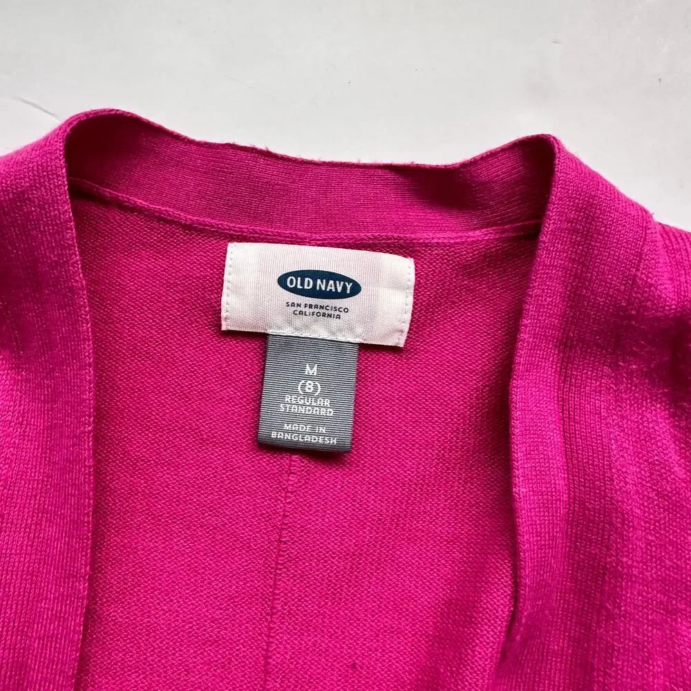 Old Navy Raspberry Tart Open Front Cardigan - Size Medium